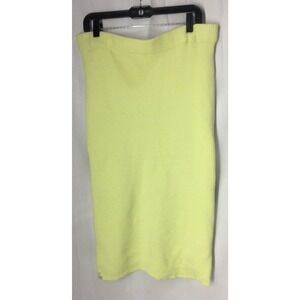 Universal Thread XXL Woman’s Yellow Knit Pencil Skirt Pull On Long Style New
